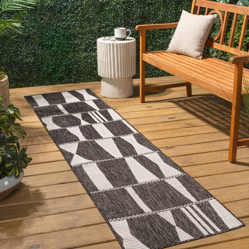 Odette Modern Geometric Abstract Two-tone Indoor/Outdoor Area Rug